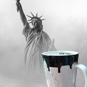 Starbucks Collector Series New York City Skyline Mug - Black and White 2012